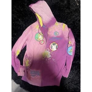 Ed Hardy Hoodie Aop Women’s Size L Full Zip Pockets